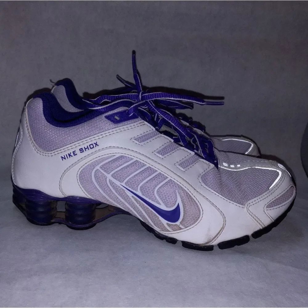 Nike Shox Navina+White Purple Lavender Running Shoes Sneakers Womens 6